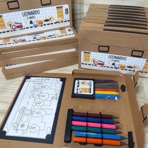 Kit Maleta de Colorir Kraft