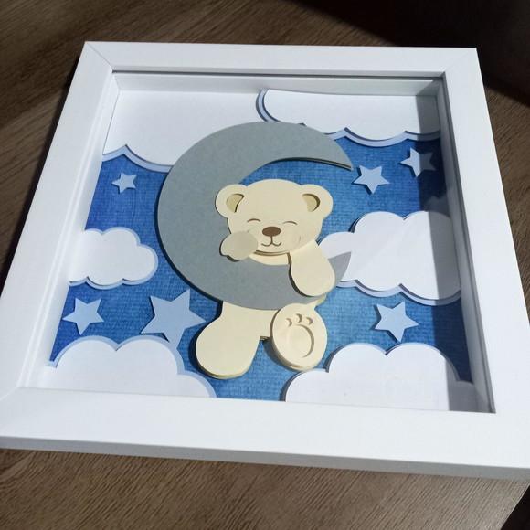 Quadro Decoração em Camadas Porta Maternidade