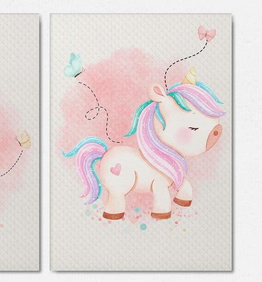 Kit 3 Quadrinhos Unicornio