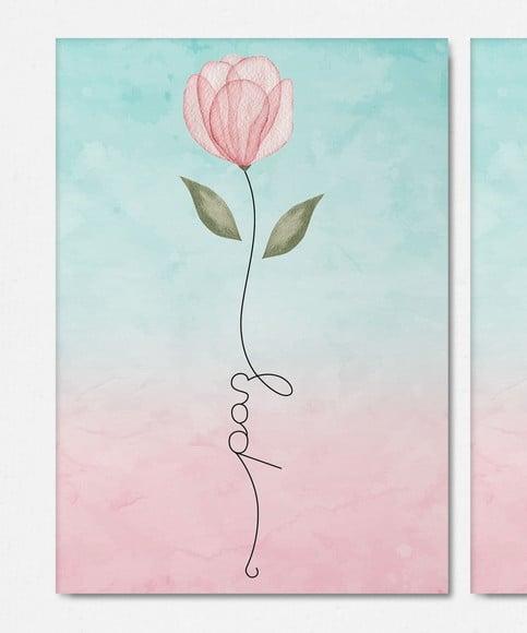 Kit 3 Quadrinhos Paz Amor e Fé 20x28