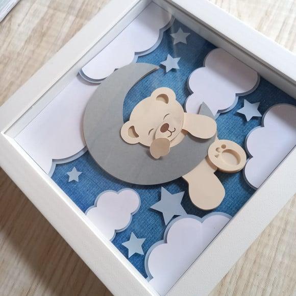 Quadro Decoração em Camadas Porta Maternidade