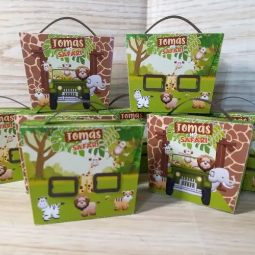 Convite Maletinha com Passaporte Baby Safari