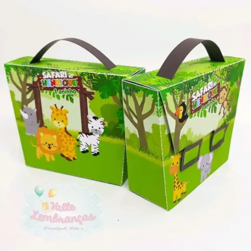 Convite Maletinha com Passaporte Baby Safari