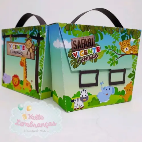 Convite Maletinha com Passaporte Baby Safari