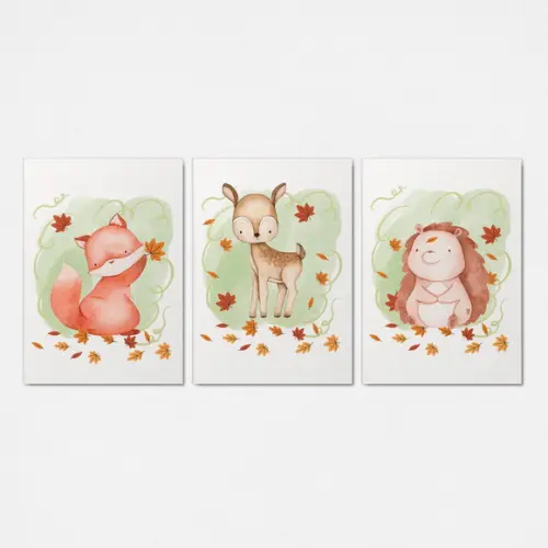 Kit 3 Quadrinhos Bosque
