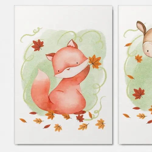 Kit 3 Quadrinhos Bosque