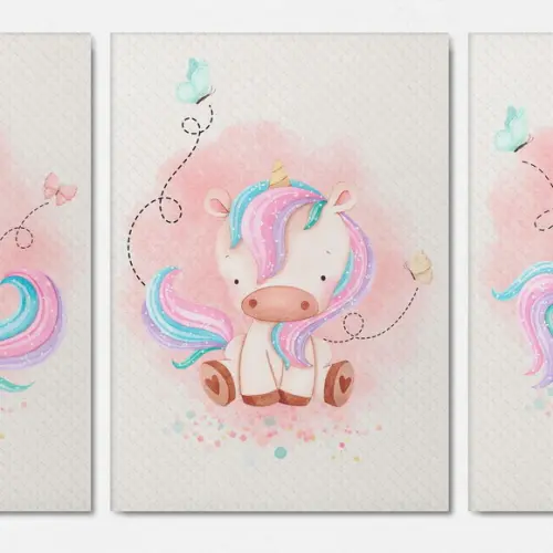 Kit 3 Quadrinhos Unicornio
