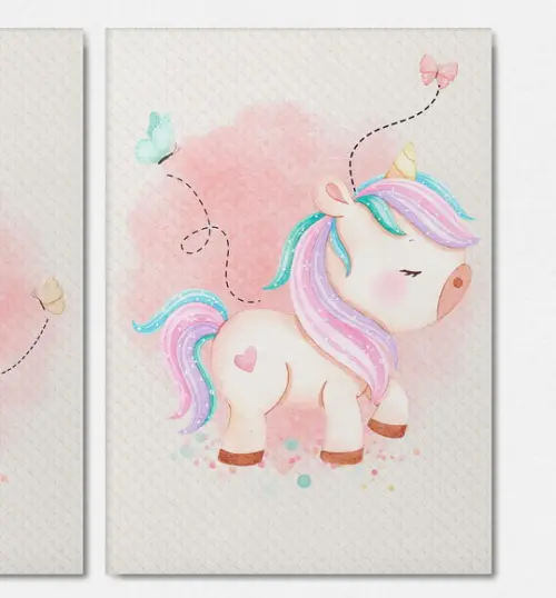 Kit 3 Quadrinhos Unicornio
