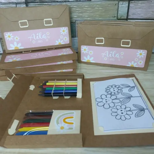 Kit Maleta de Colorir Kraft