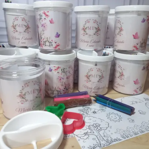 Porta Lápis Personalizado com Kit para Colorir