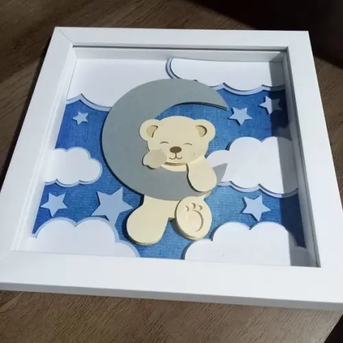 Quadro Decoração em Camadas Porta Maternidade