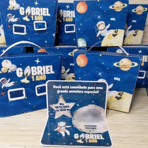 Convite Maletinha com Mini Passaporte