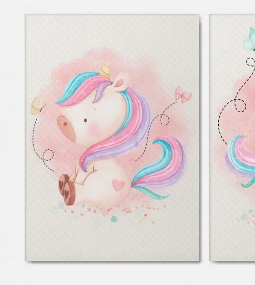 Kit 3 Quadrinhos Unicornio