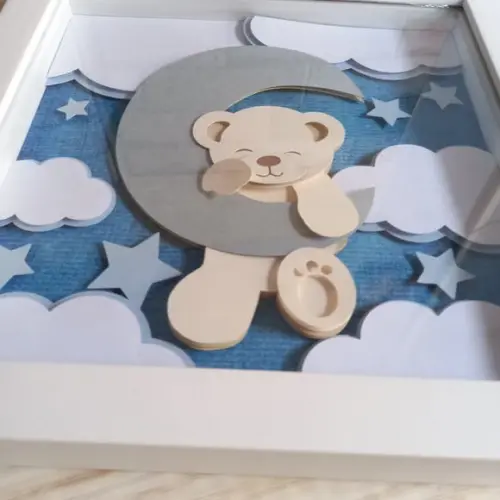 Quadro Decoração em Camadas Porta Maternidade