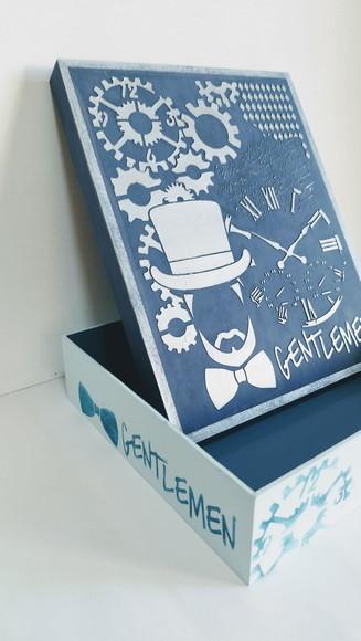 Caixa Decorada Tema Masculino Dia dos Pais