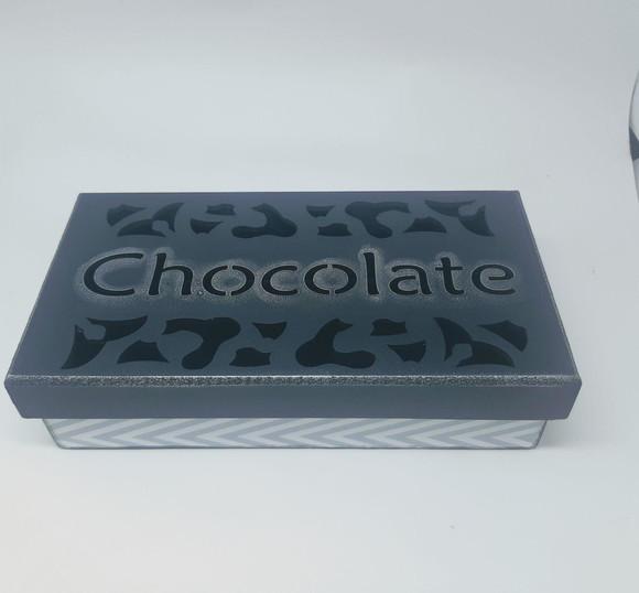 Caixa Decorada MDF para Chocolates corte a laser Decorada com scr