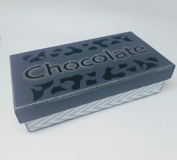 Caixa Decorada MDF para Chocolates corte a laser Decorada com scr