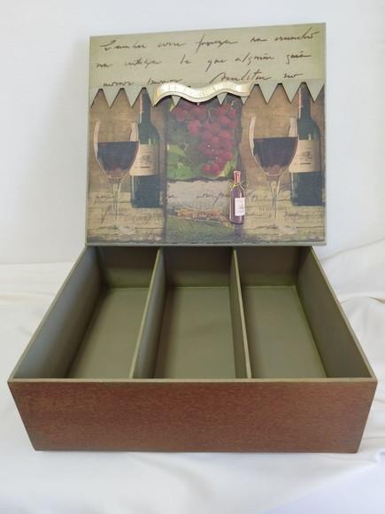 Caixa para Presente para Mini Vinho/taça Dia dos Pais