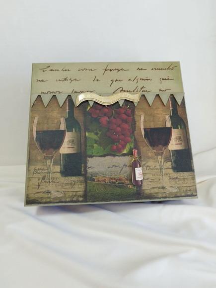 Caixa para Presente para Mini Vinho/taça Dia dos Pais