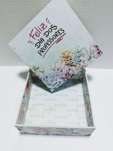 Caixa para Presente mdf Scrapbook Dia dos Professores