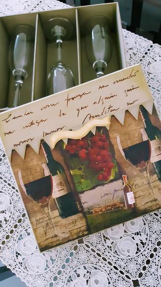 Caixa para Presente para Mini Vinho/taça Dia dos Pais