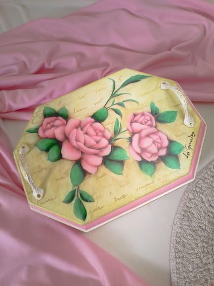 Caixa Russa Retangular Oitavada mdf Decorada Pintada à Mão