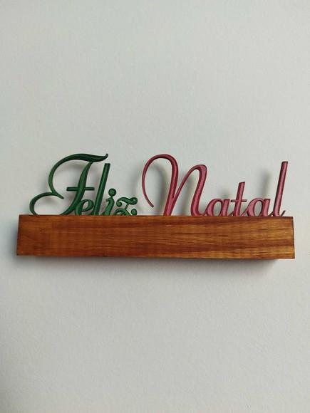 Enfeite Natalino Decoração mdf Corte a Laser Feliz Natal