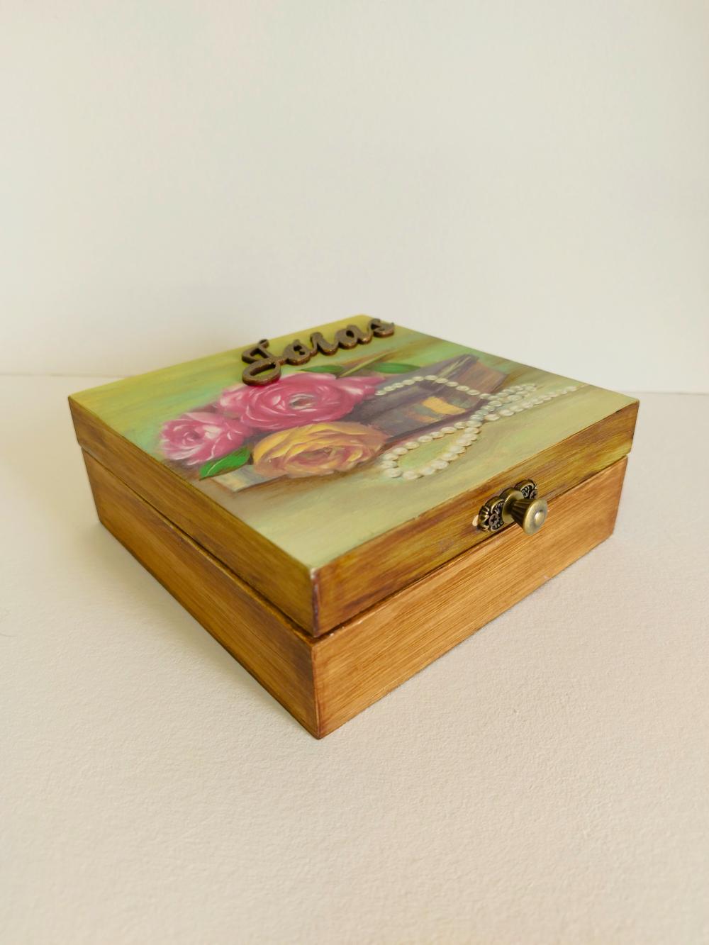 Mini Caixa para Jóias/bijuterias com 4 Divisórias