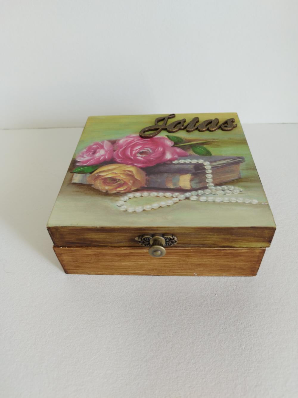 Mini Caixa para Jóias/bijuterias com 4 Divisórias