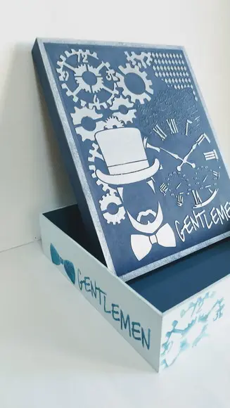 Caixa Decorada Tema Masculino Dia dos Pais