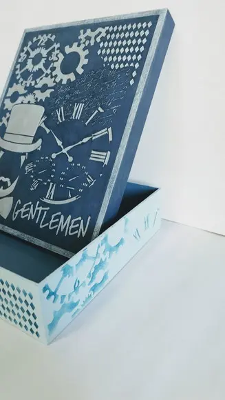 Caixa Decorada Tema Masculino Dia dos Pais