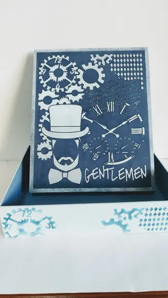 Caixa Decorada Tema Masculino Dia dos Pais