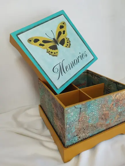 Caixa Holandesa com 4 Divisórias em mdf Decorada
