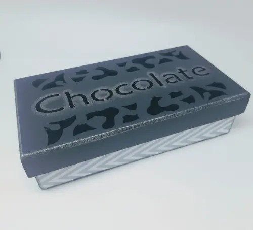 Caixa Decorada MDF para Chocolates corte a laser Decorada com scr