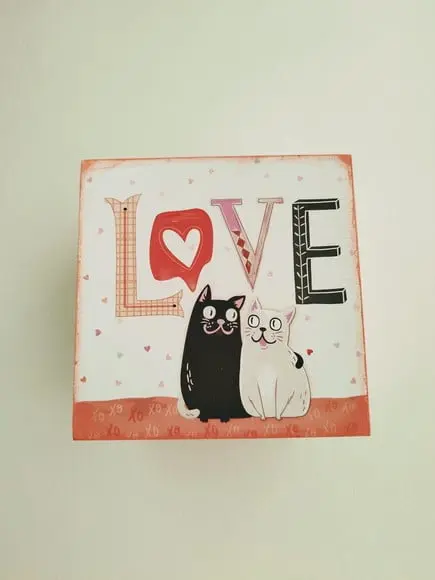 Caixa para Presente Dia dos Namorados Scrapdecor Gatinhos