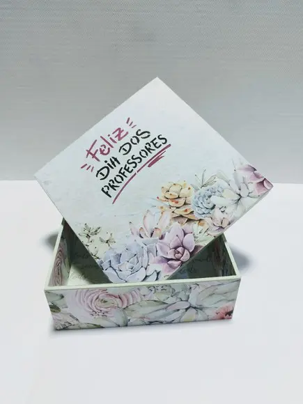 Caixa para Presente mdf Scrapbook Dia dos Professores