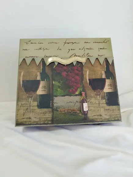 Caixa para Presente para Mini Vinho/taça Dia dos Pais
