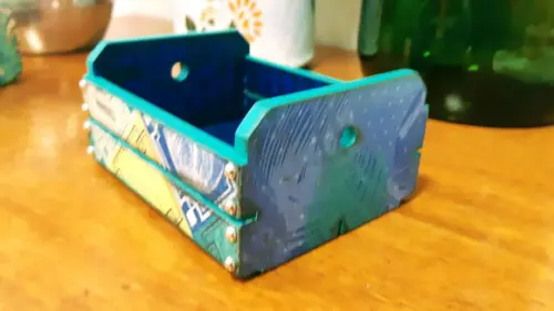 Caixote Mini Scrapbook Tema Pavão