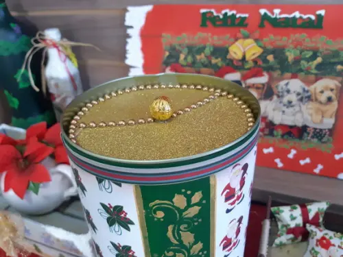 Embalagem para Presente Reciclada com Scrapdecor Natalina