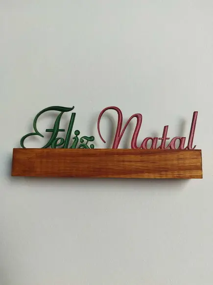 Enfeite Natalino Decoração mdf Corte a Laser Feliz Natal