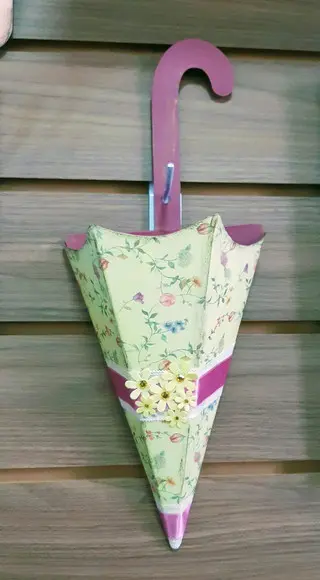 Floreira de Parede Guarda-chuva Galvanizada