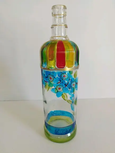 Garrafa Decorada Pintada à Mão
