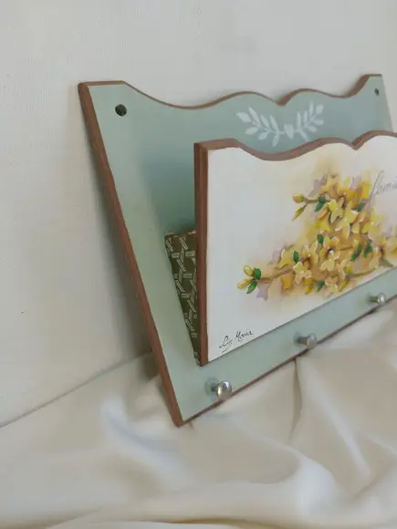Porta Cartas/chaves em mdf Pintado à Mão
