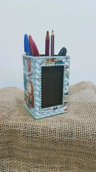 Porta Lápis/foto Em Mdf Decorado Dia Dos Professores