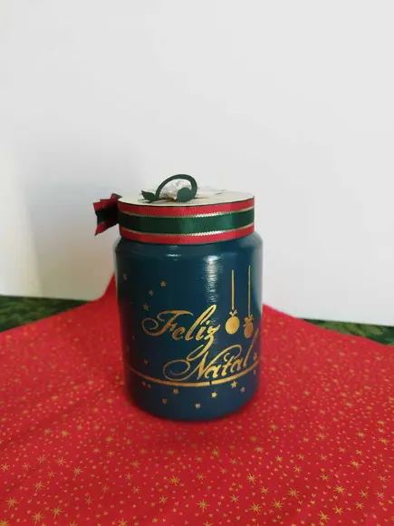 Pote Reciclado Natalino Decoração/presente