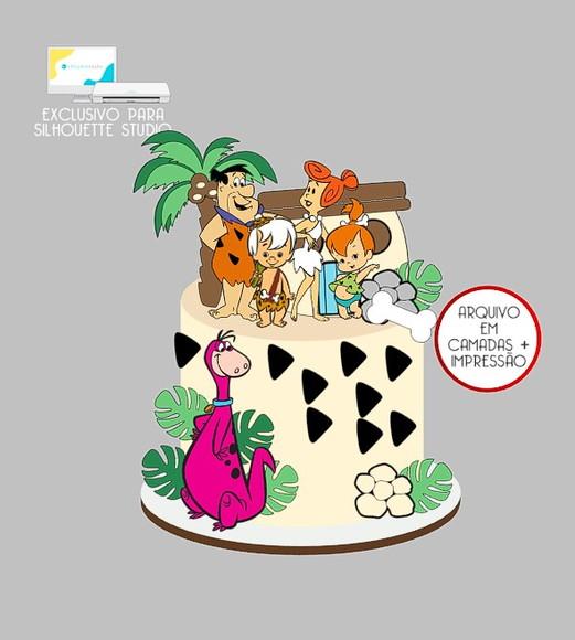 1031 - Arquivo Topo de Bolo Pedrita os Flintstones