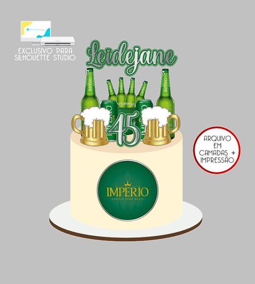 1041 - Arquivo Topo de Bolo Boteco Cerveja Império