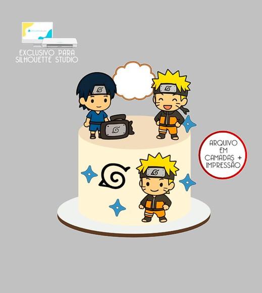 1070 - Arquivo Topo de Bolo Naruto Baby Sasuke