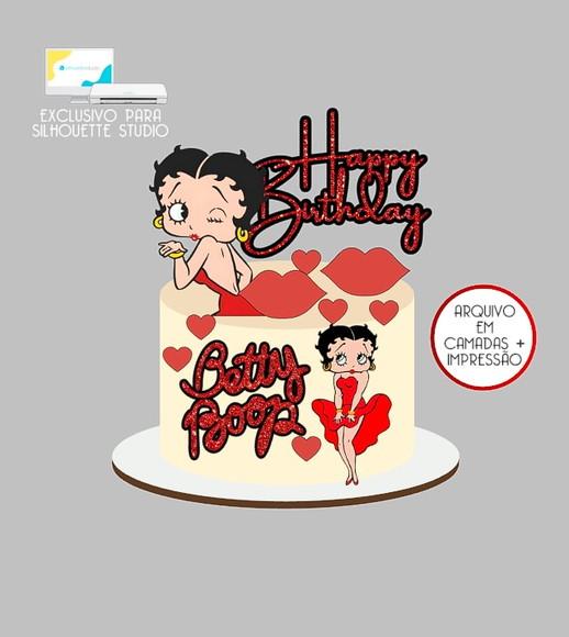 1114 - Arquivo Topo de Bolo Betty Boop