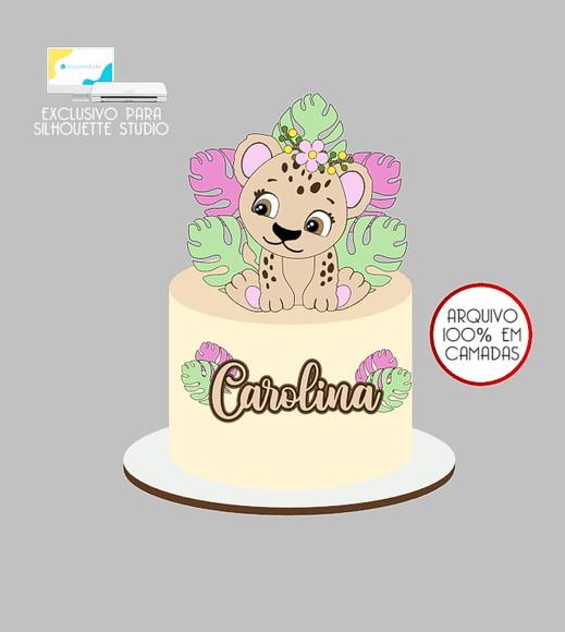 1125 - Arquivo Topo de Bolo Oncinha